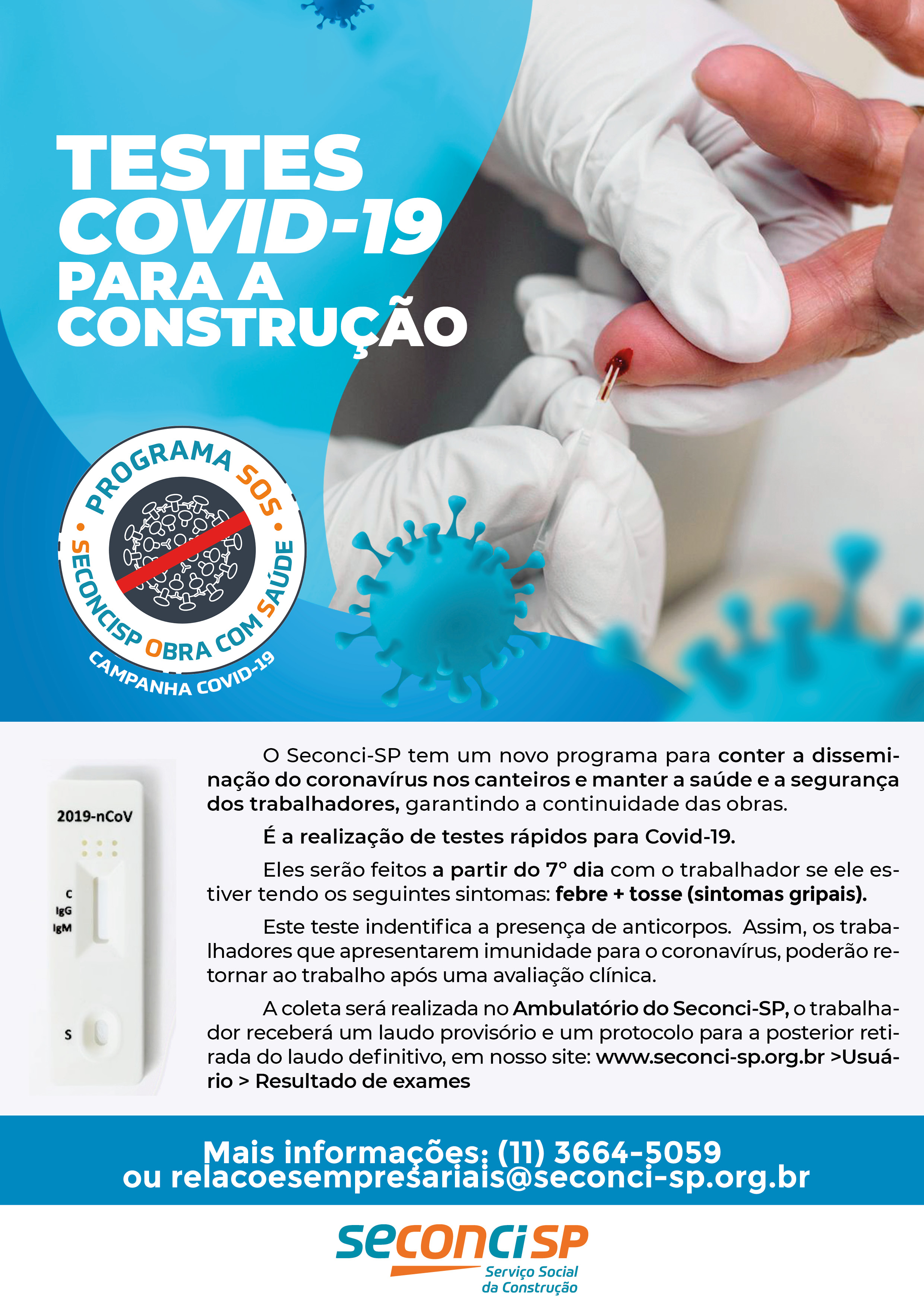 Testes COVID-19 em SP: Exames para coronavírus